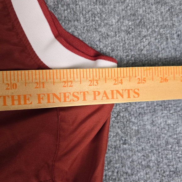 Vintage OU Oklahoma Sooners Lined Windbreaker Vest Jacket Side Zip V-Neck Mens M - Picture 10 of 11